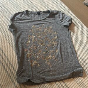 J. Crew Gray Short Sleeve Graphic T-Shirt